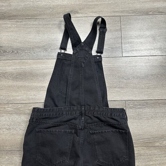 OLD NAVY Black Denim Straight Leg Overalls Size Small - Picture 4 of 4